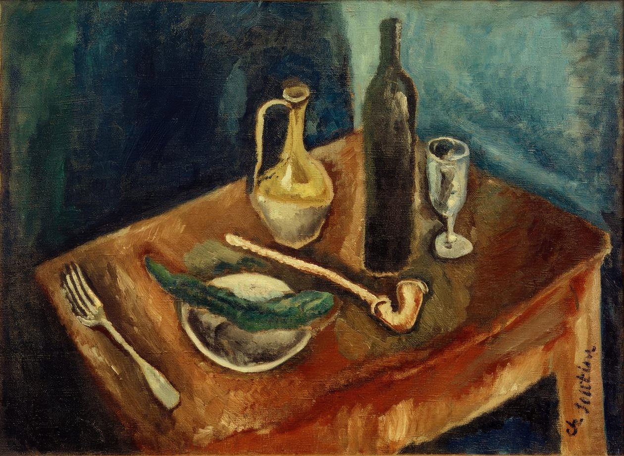 Ch。Soutine、パイプのある静物 作： Chaim Soutine