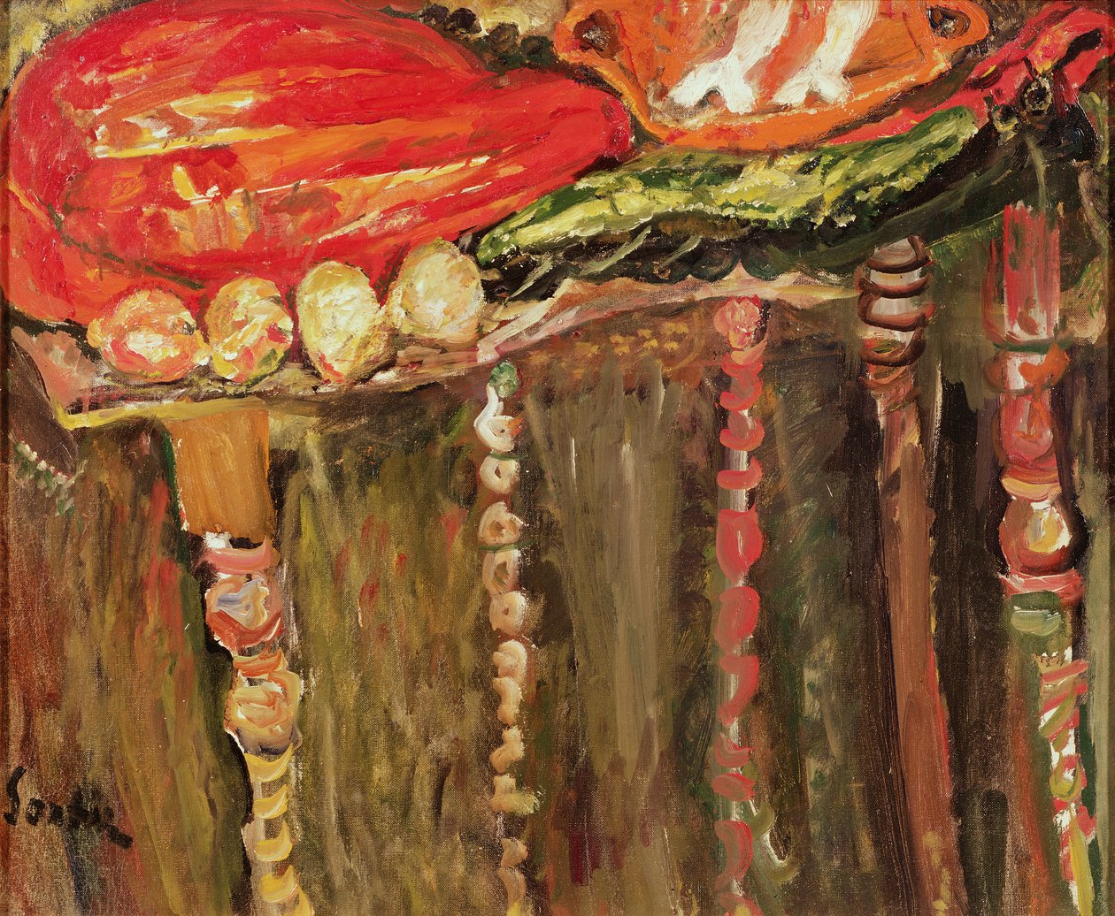 1924年頃の生肉のある静物 作： Chaim Soutine