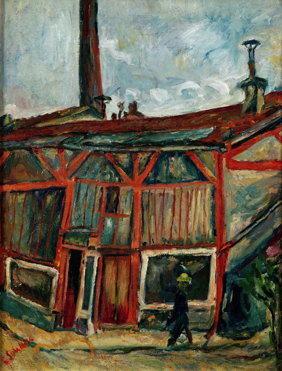 ファルギエール市のスタジオ、1914 作： Chaim Soutine