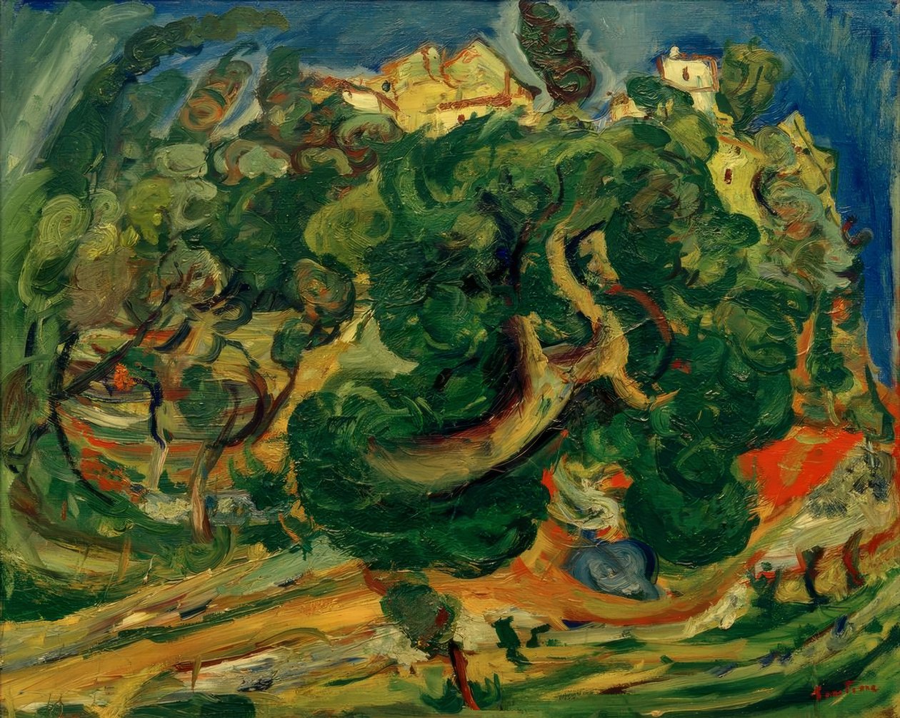 Ch。Soutine、南フランスの風景 作： Chaim Soutine