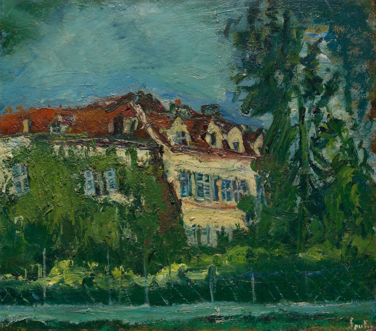 Landschaft mit Haus 作： Chaim Soutine
