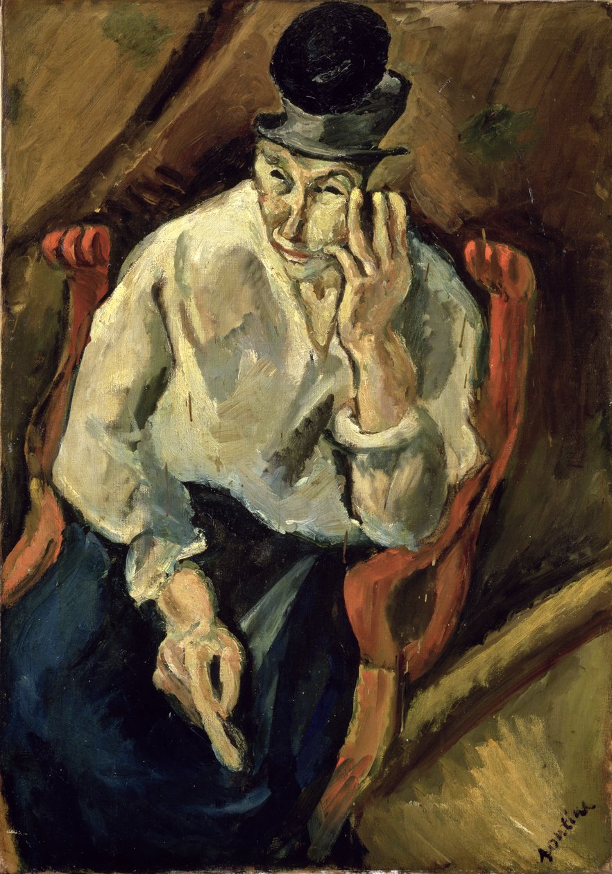 帽子をかぶった男、1900年頃 作： Chaim Soutine