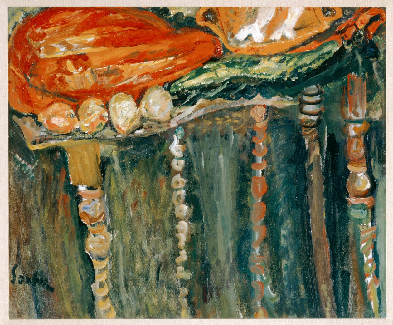 生肉のある静物（キャンバスに描かれた絵） 作： Chaim Soutine