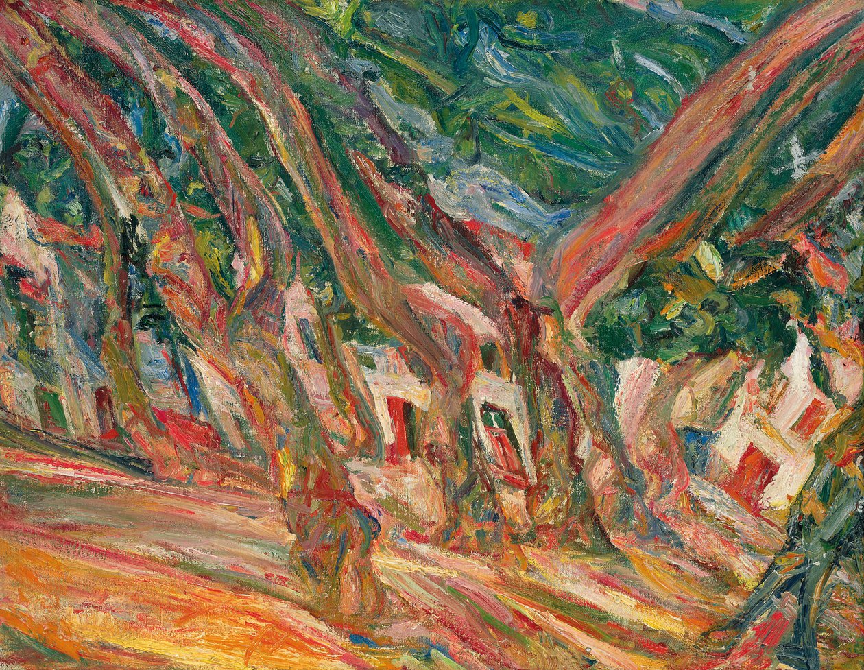 セレのプラタナス; Les platanes a Ceret、c.1920 作： Chaim Soutine