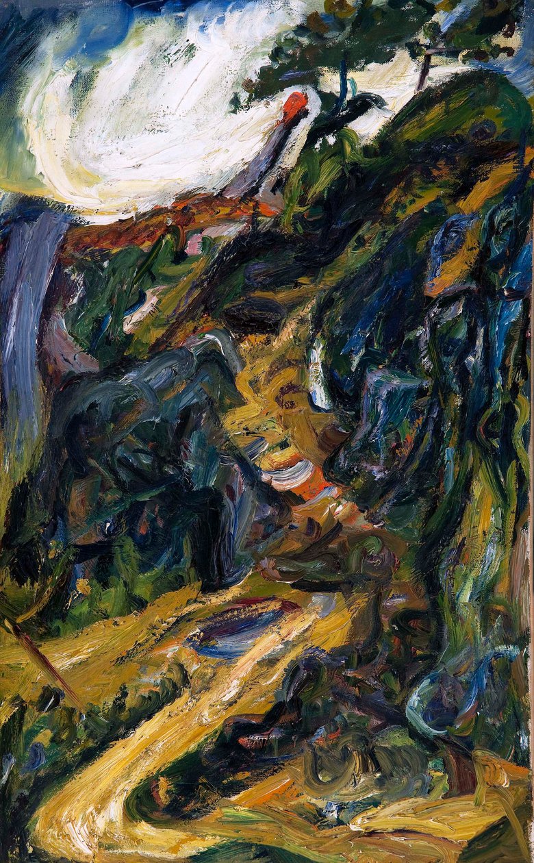曲がりくねった道、グレオリエールの近く 作： Chaim Soutine
