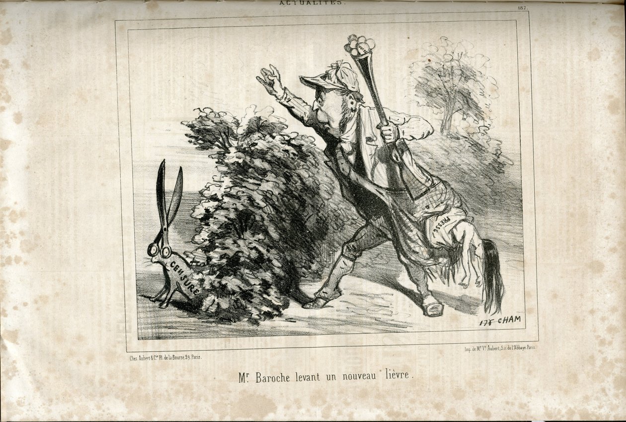 Le Charivari』に掲載されたCham（1819-1879）のイラスト 作： アメデ・ド・ノエ（チャム）