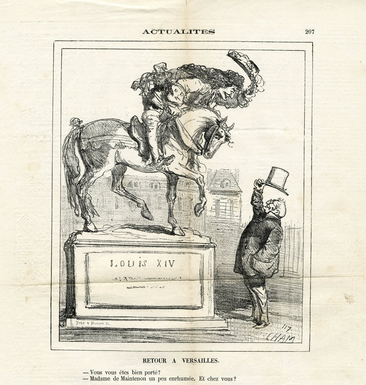 Le Charivari』に掲載されたCham（1819-1879）のイラスト 作： アメデ・ド・ノエ（チャム）