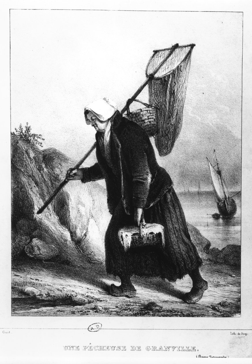 フランス、ノルマンディーのグランヴィル出身の漁師、1840年頃 作： シャルルマーニュオスカーゲト