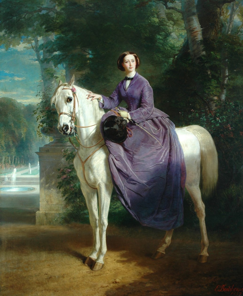 ユージェニー皇后、1857年 作： チャールズ・エドゥアール・ブティボンヌ
