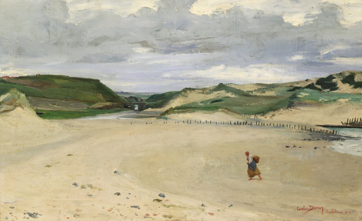 アンブルテーズのビーチ、1869 作： シャルル・エミール・オーギュスト・カロルス・デュラン