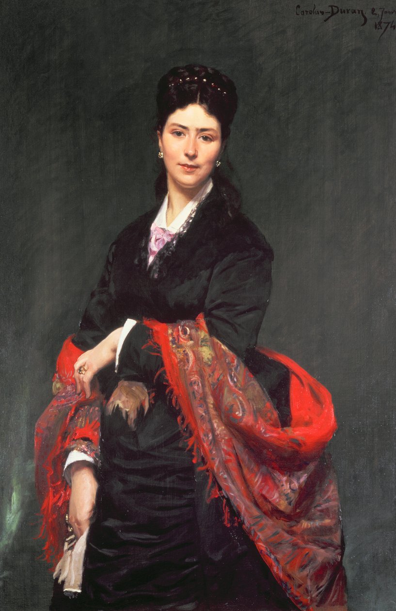 マリークレルク夫人の肖像、1874年 作： シャルル・エミール・オーギュスト・カロルス・デュラン