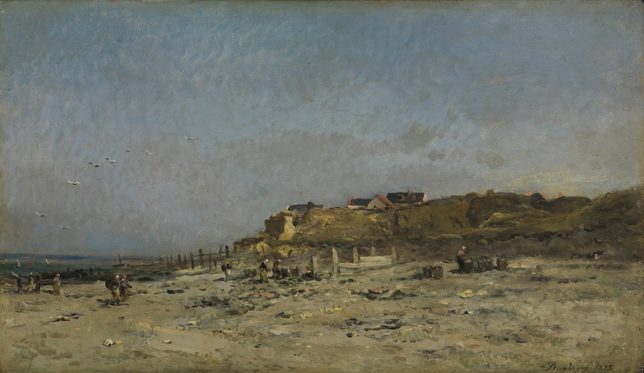 ビルマンビルビーチ、ノルマンディー、1875 作： チャールズ・フランソワ・ドービニー