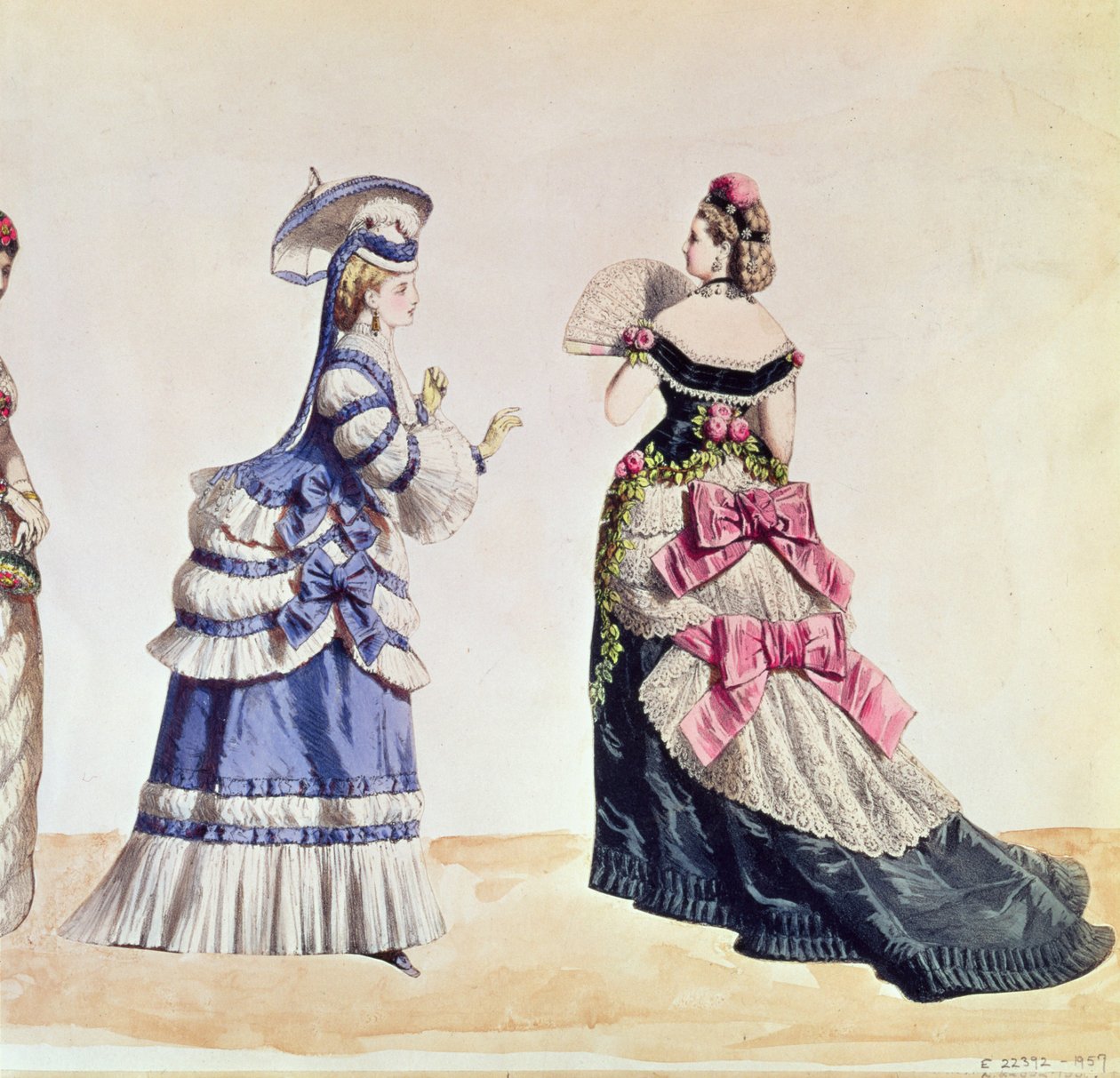 1860年代の女性のためのファッションデザイン 作： チャールズ・フレデリック・ワース
