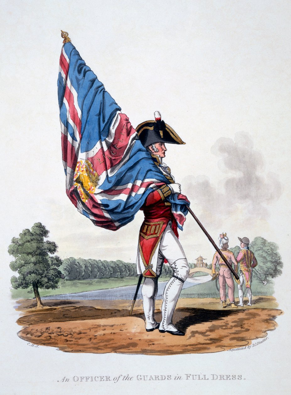 「最後の規則によると、大英帝国の衣装」から1812-15年公開（色のアクアチント） 作： チャールズハミルトンスミス