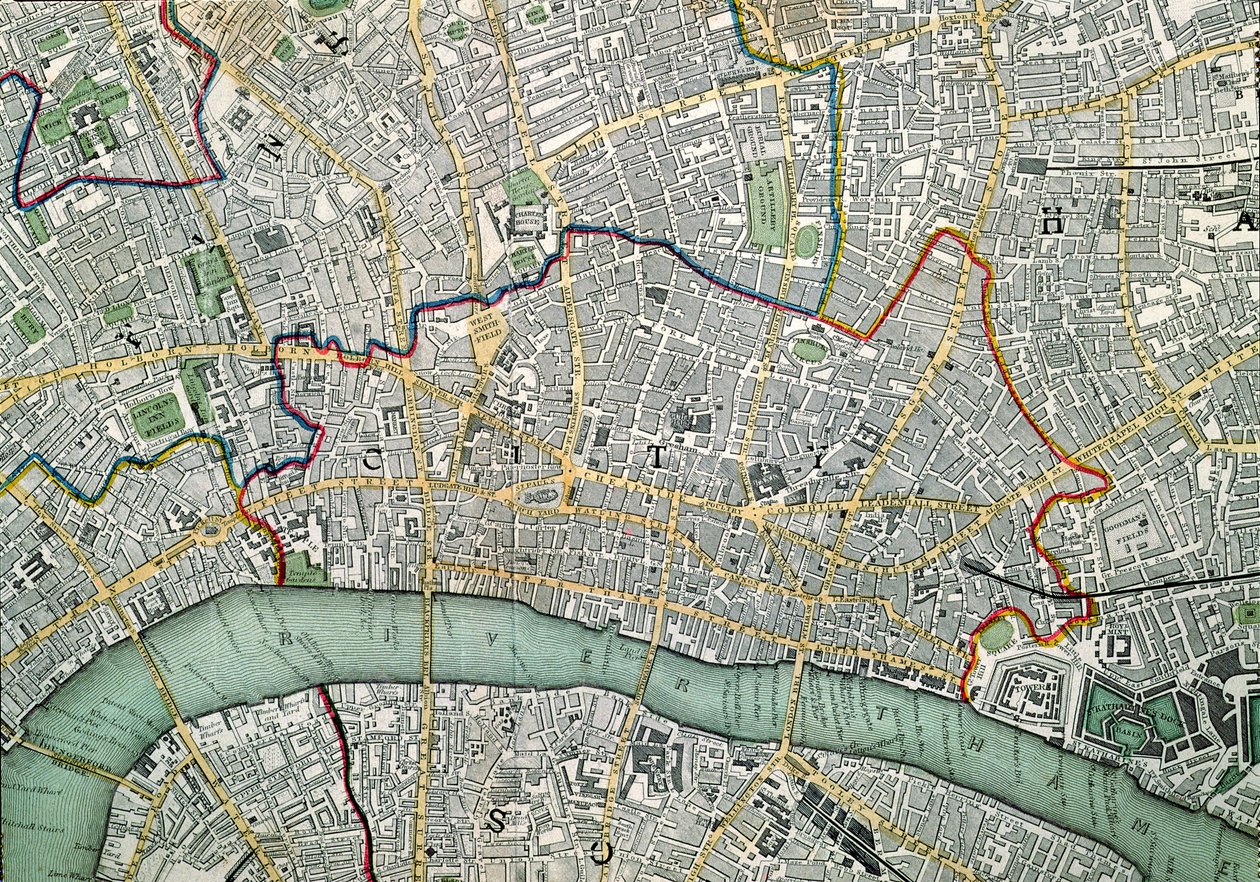 ロンドンの地図、1852年 作： チャールズ・ロバート・ナイト