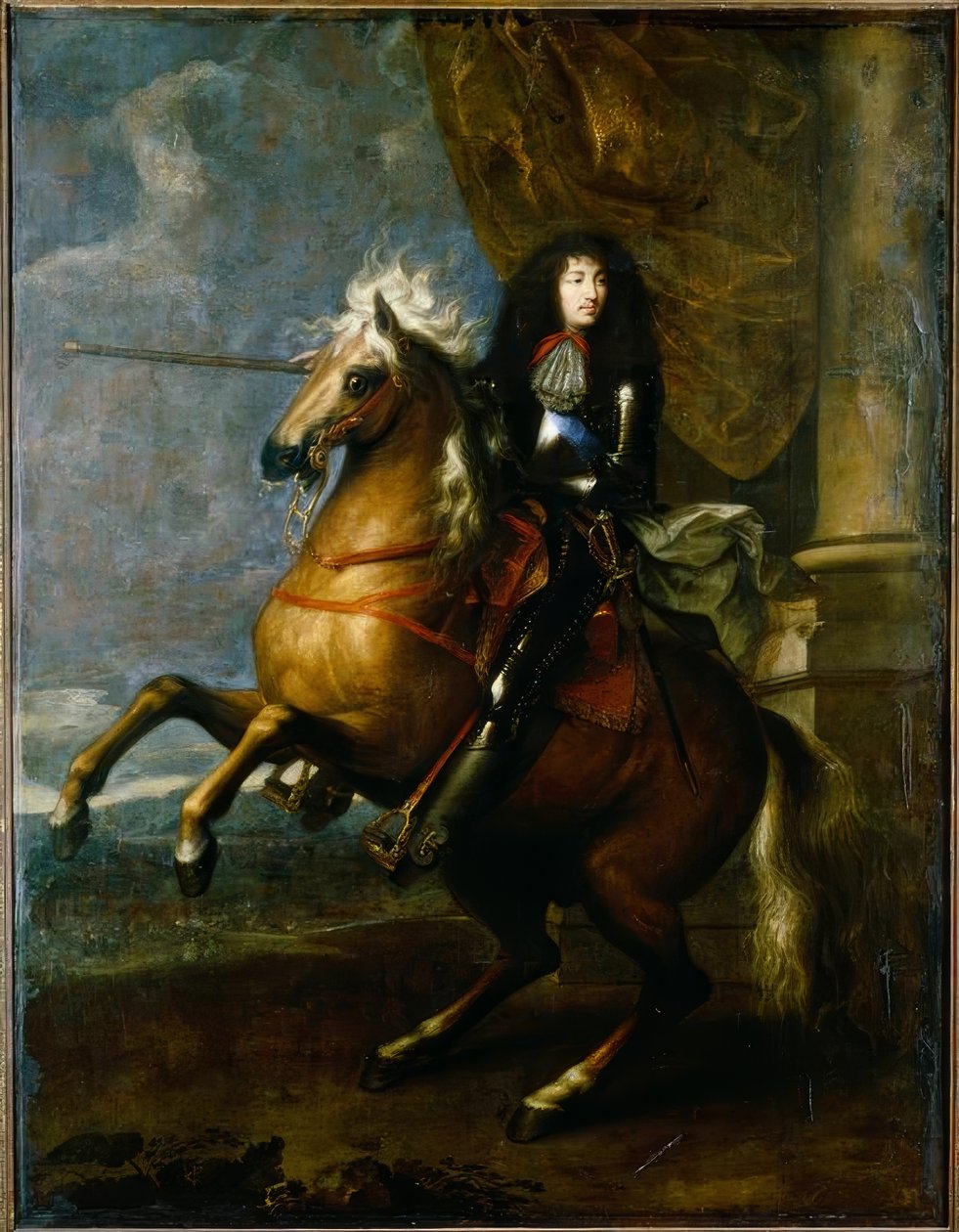 ルイ14世フランス、乗馬の肖像- Charles Le Brun 作： チャールズ・ル・ブラン