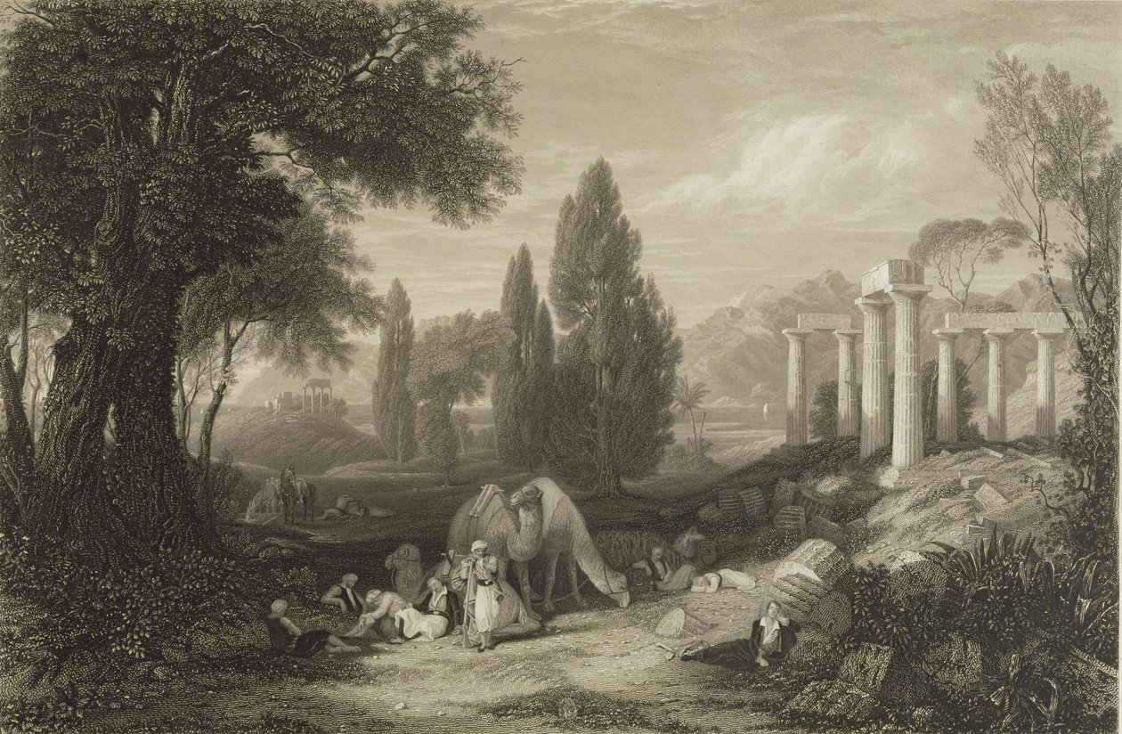 ジェームズT.ウィルモア（1800-63）1833（bw litho）によって刻まれたブライアンの夢 作： チャールズロックイーストレイク