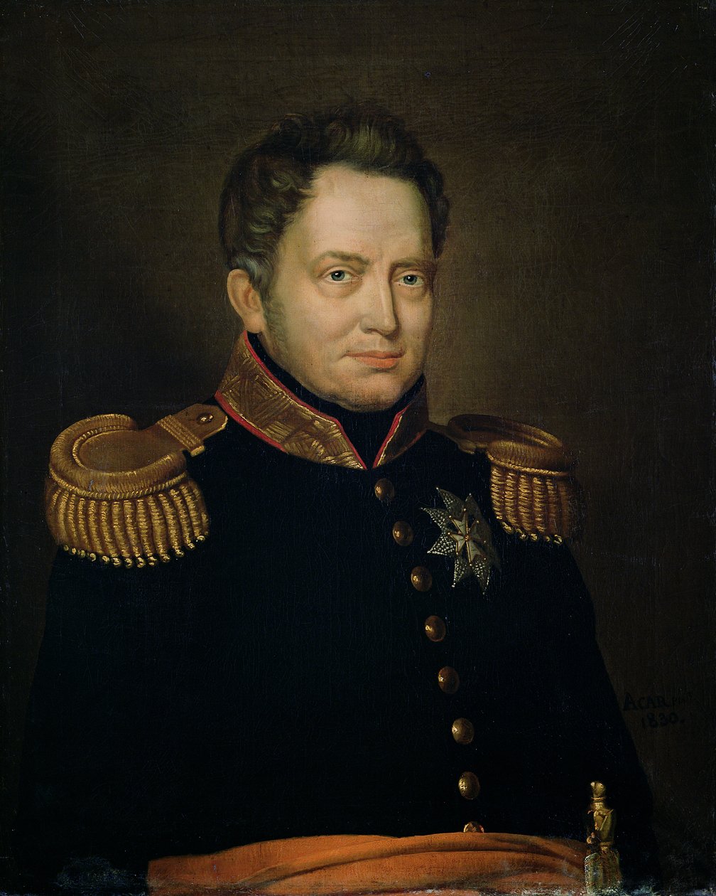 ウィレム・フレデリクの肖像（1772-1843）オレンジの王子、1830 作： チャールズ・ルイス・エイカー