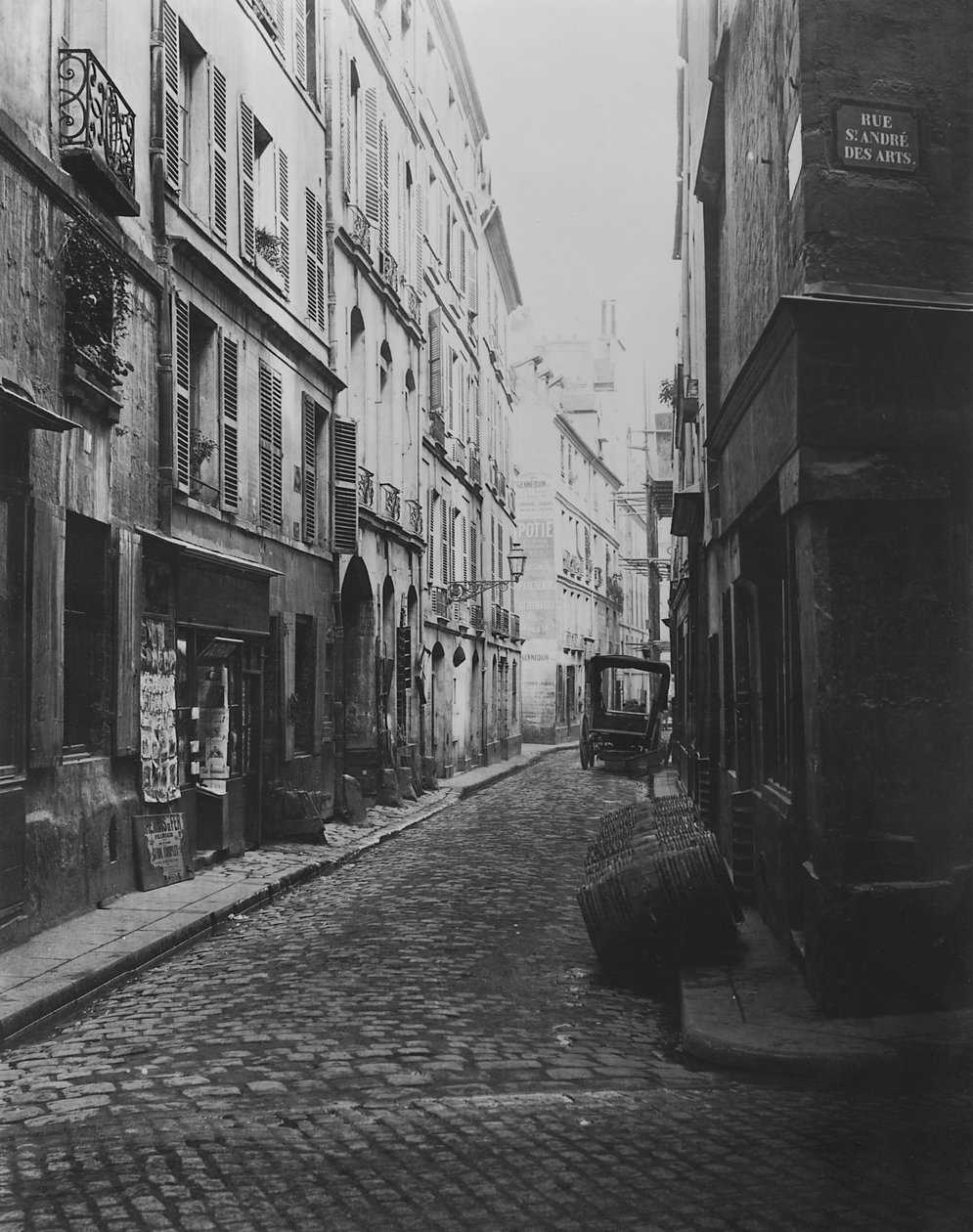 Rue Git-le-Coeur（Rue Saint-Andre-des-Artsから）、パリ、1858-78 作： チャールズ・マーヴィル