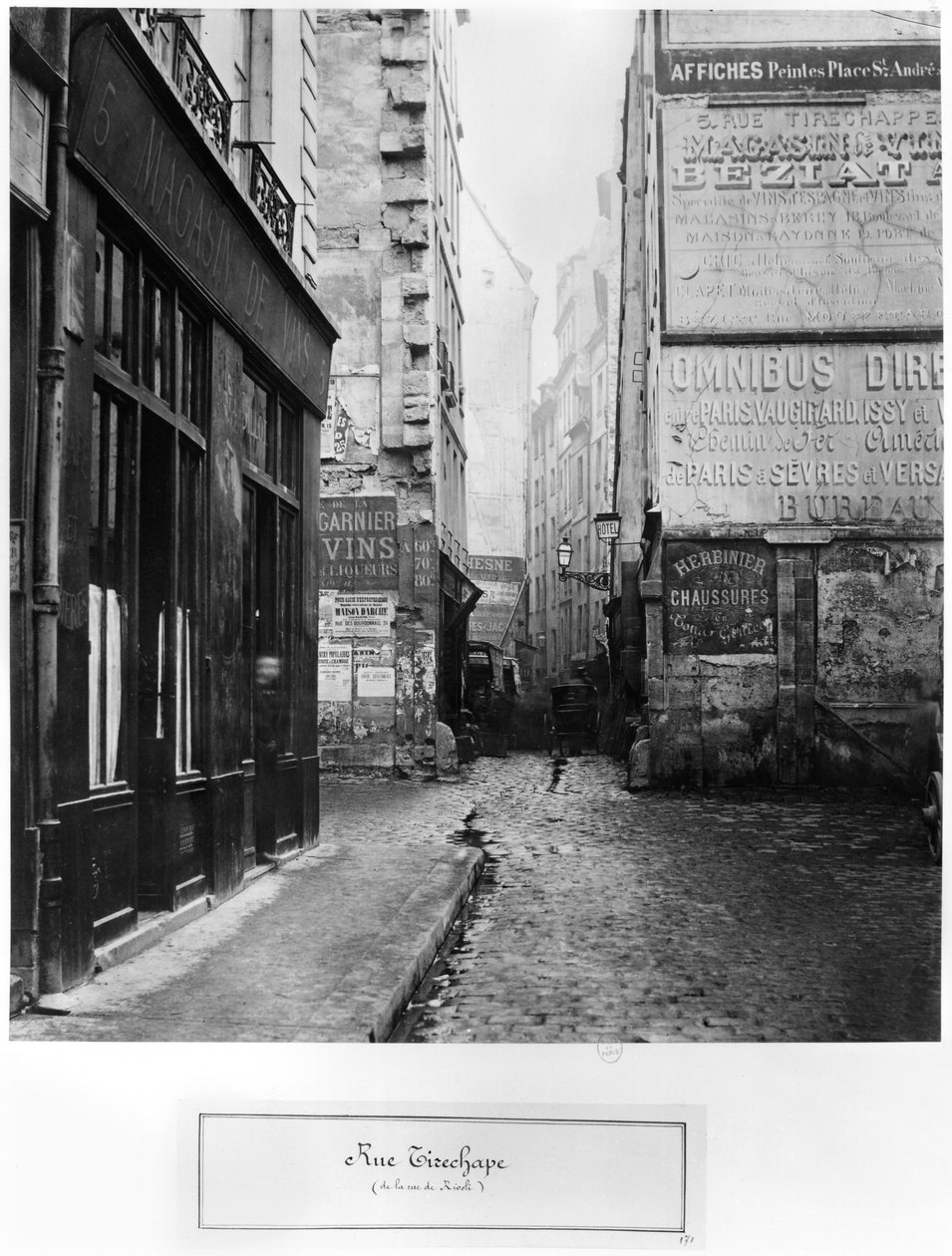 Rue Tirechape、rue de Rivoli、パリ、1858-78年 作： チャールズ・マーヴィル