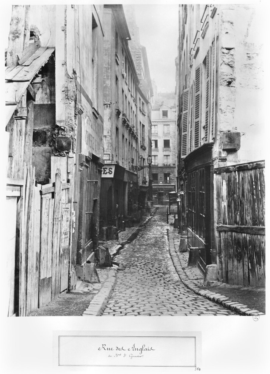 1858-78年、パリのサンジェルマン大通りにあるRue des Anglais 作： チャールズ・マーヴィル