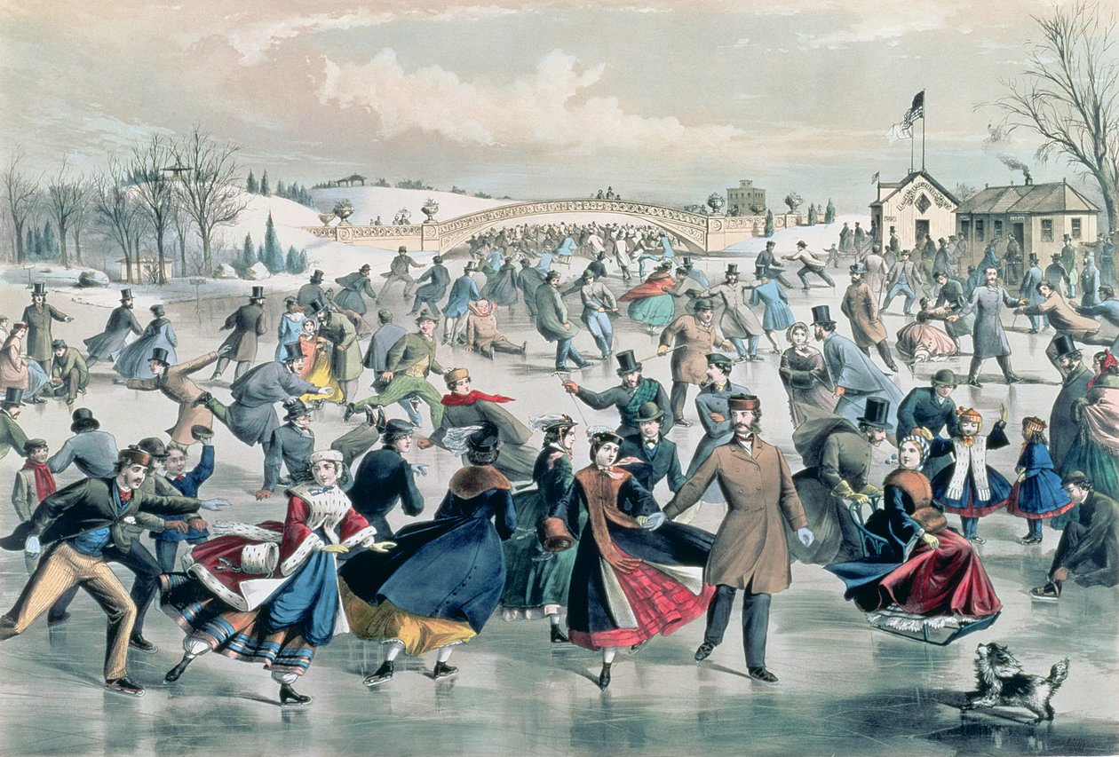 スケート池、パブ。 Currier and Ives、ニューヨーク、1862 作： チャールズ・パーソンズ
