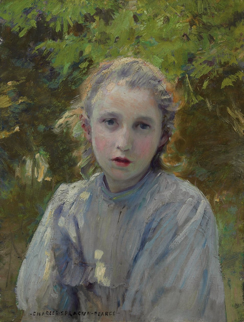 若い女の子の肖像画 作： チャールズ・スプレーグ・ピアース