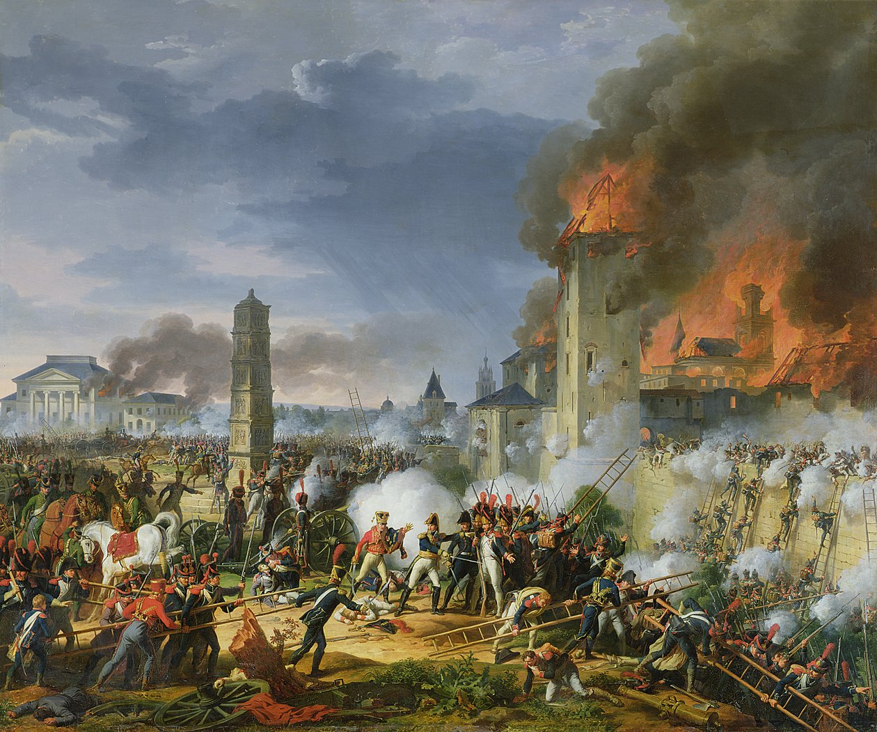 1809年4月23日、ラティスボンの攻撃と占領、1810 作： チャールズ・テブナン
