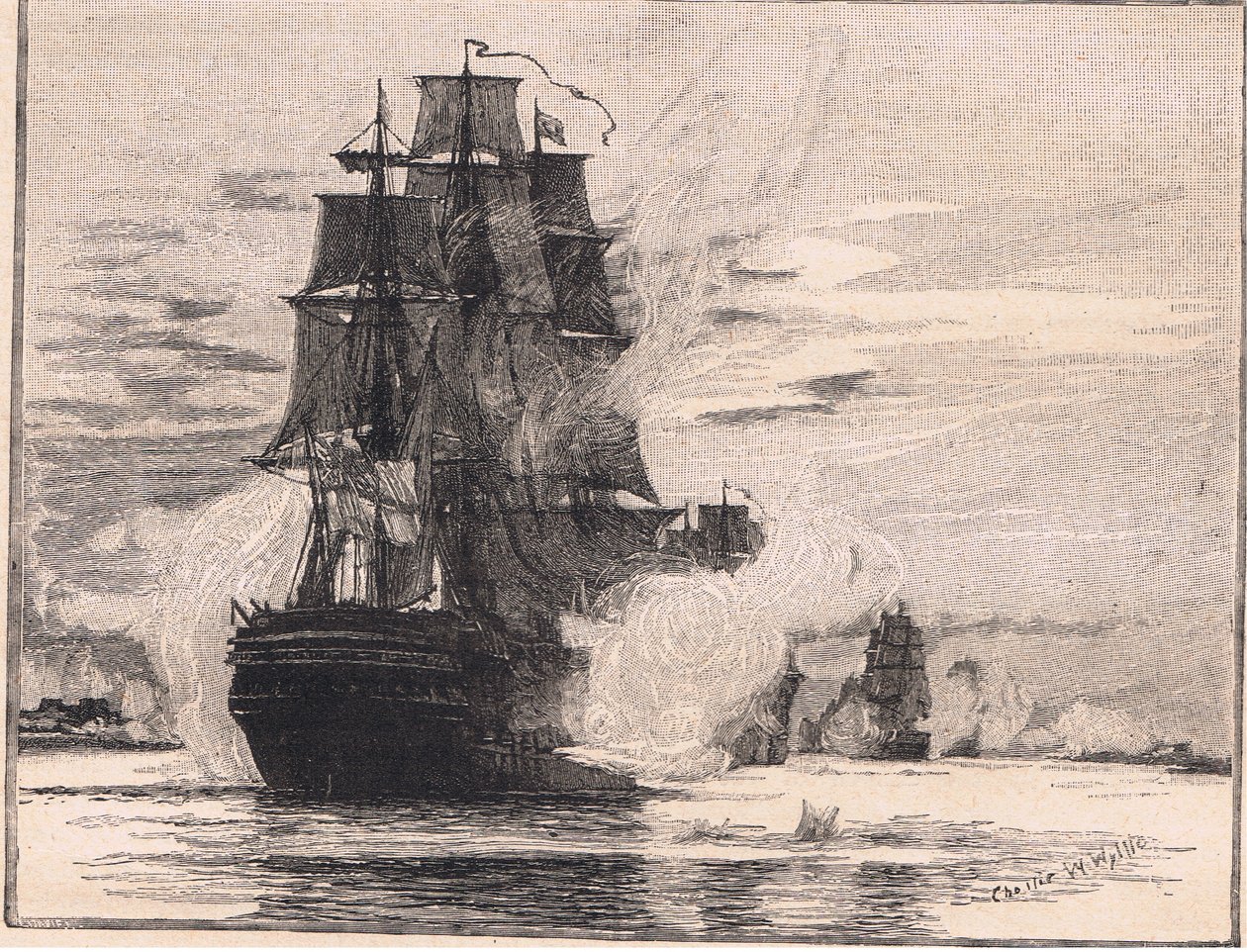 ダーダネルスAD 1807を通過するイギリス艦隊 作： チャールズ・ウィリアム・ウィリー
