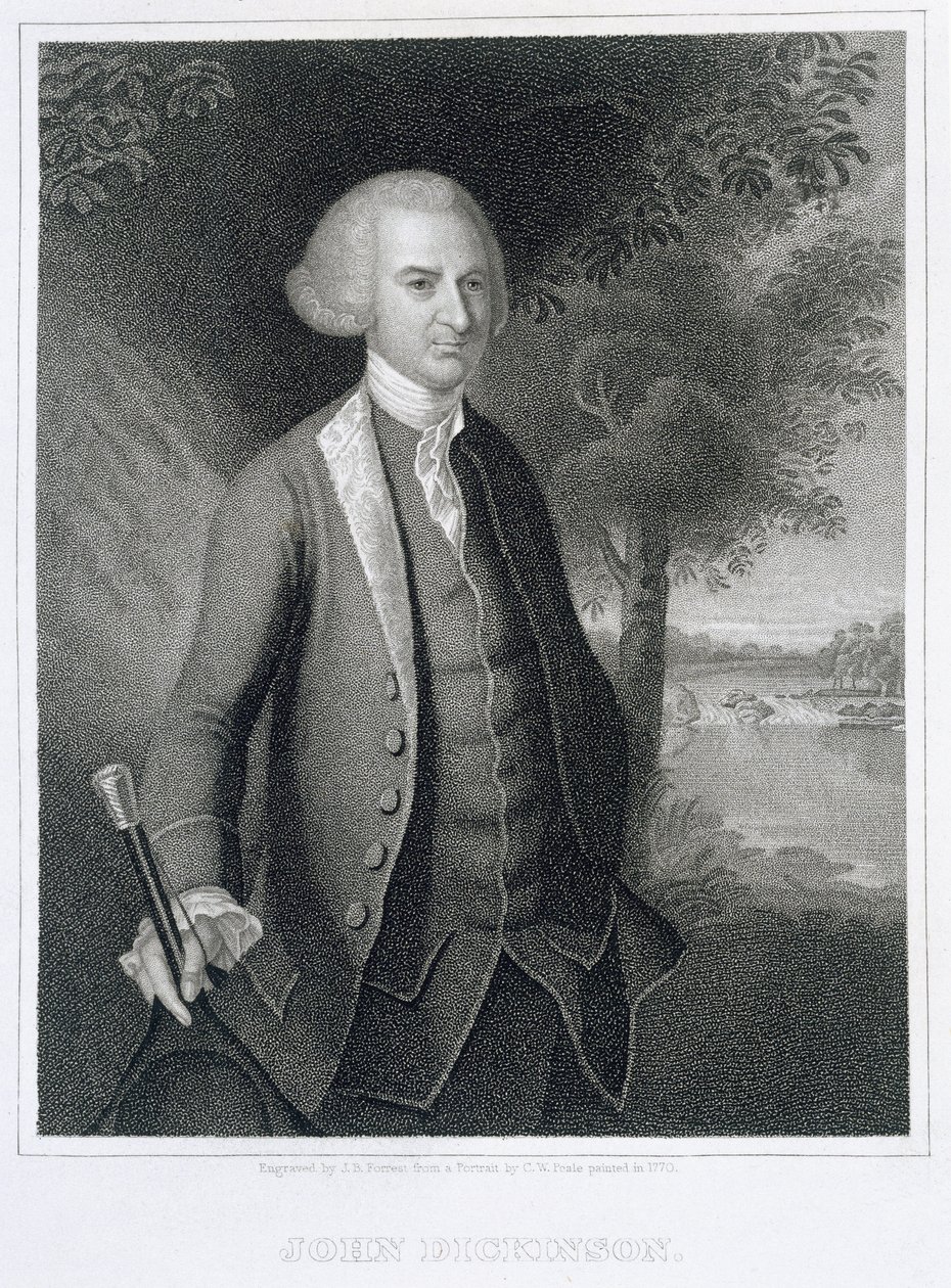 ジョン・ディキンソン、ジョン・B・フォレスト（1814-70）によって彫刻 作： チャールズ・ウィルソン・ピール