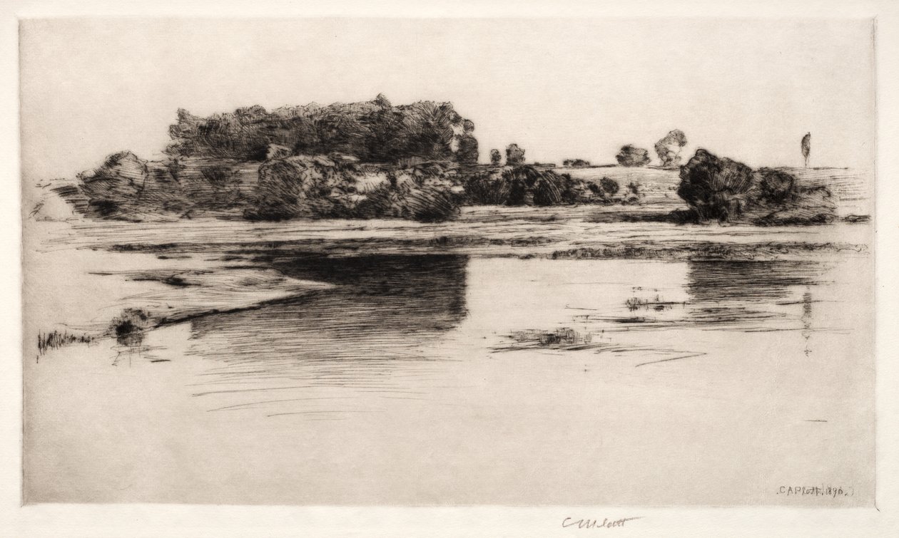 チャールズ川、1890年。 作： チャールズアダムスプラット