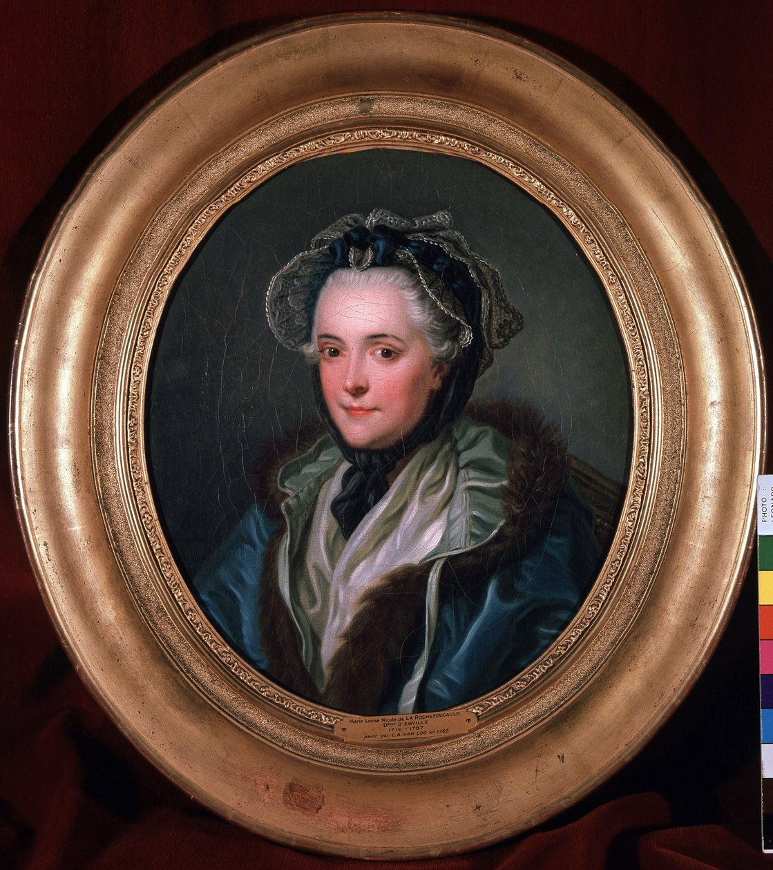 エンヴィル（アンヴィル）公爵夫人マリー＝ルイーズ＝ニコル（Marie Louise Nicole）（1716～1797年）の肖像。シャルル・アメデ・フィリップ・ファン・ロー（1719-1795）の絵画。 作： チャールズアメディーフィリップヴァンルー