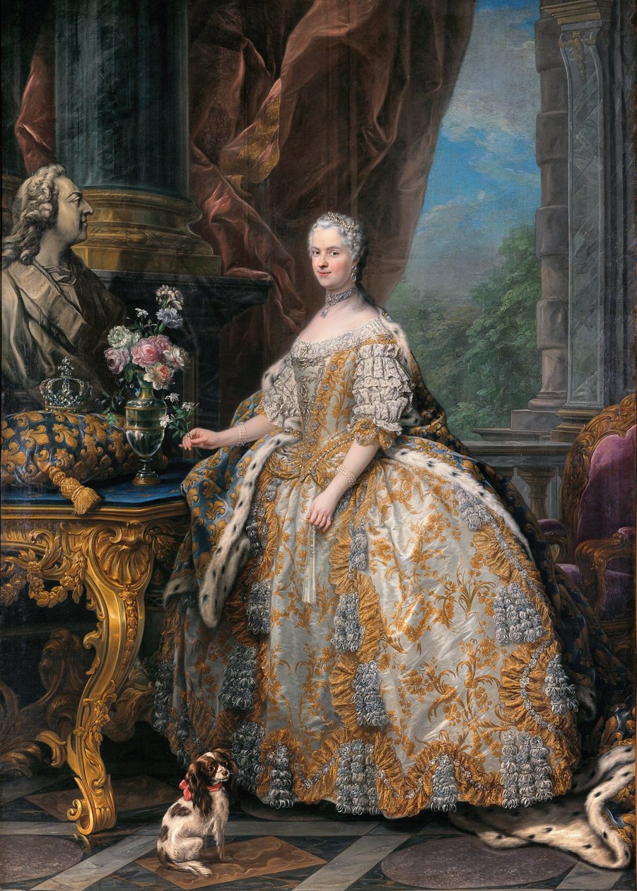 フランス語: Marie Leszczinska, reine de France (1703-1768) フランス王妃マリー・レクザンスカ (1703-1768) 作： チャールズアンドレヴァンルー