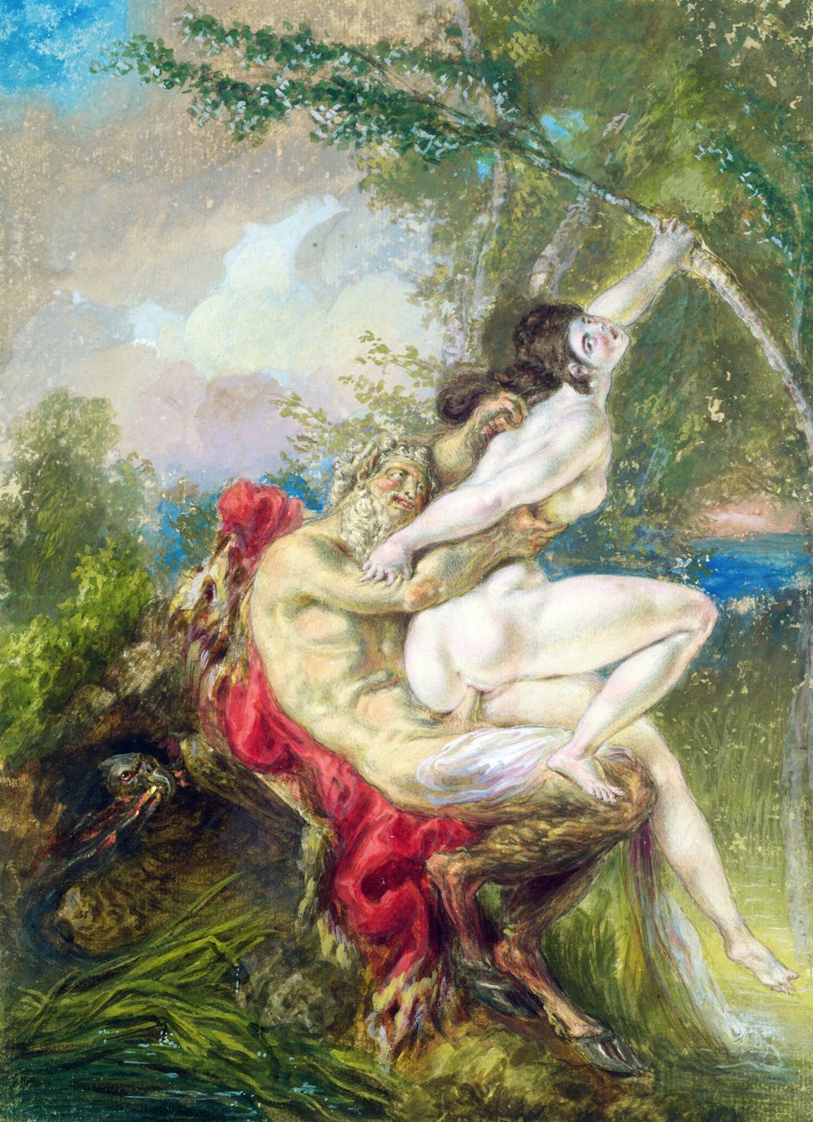 ユニバーサル ヒストリーより、ジュピターとアンティオペ 作： Charles Antoine (attr. to) Coypel