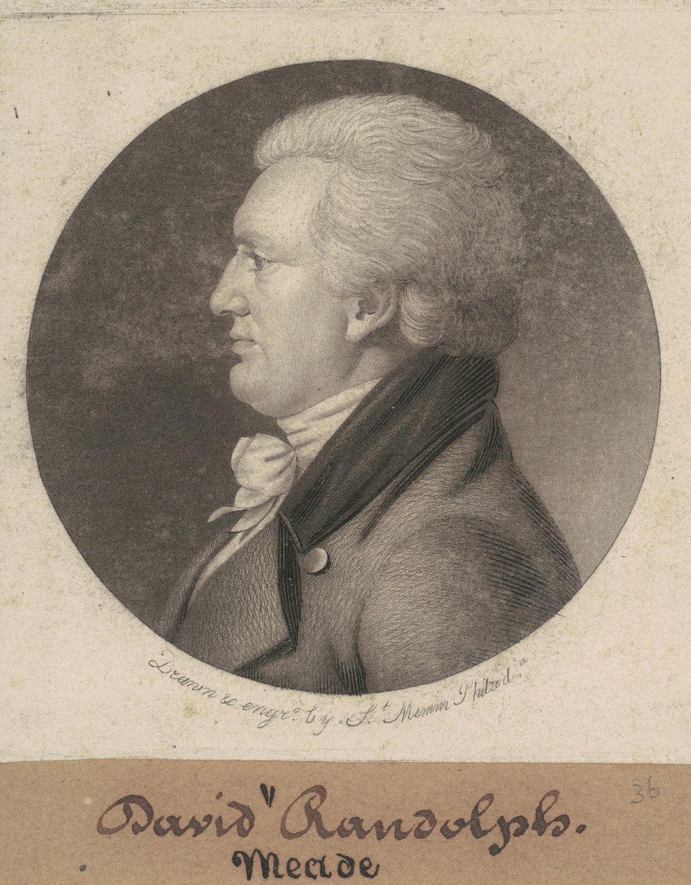 デビッド・ミード・ランドルフ 作： Charles BJ Fevret de Saint Memin