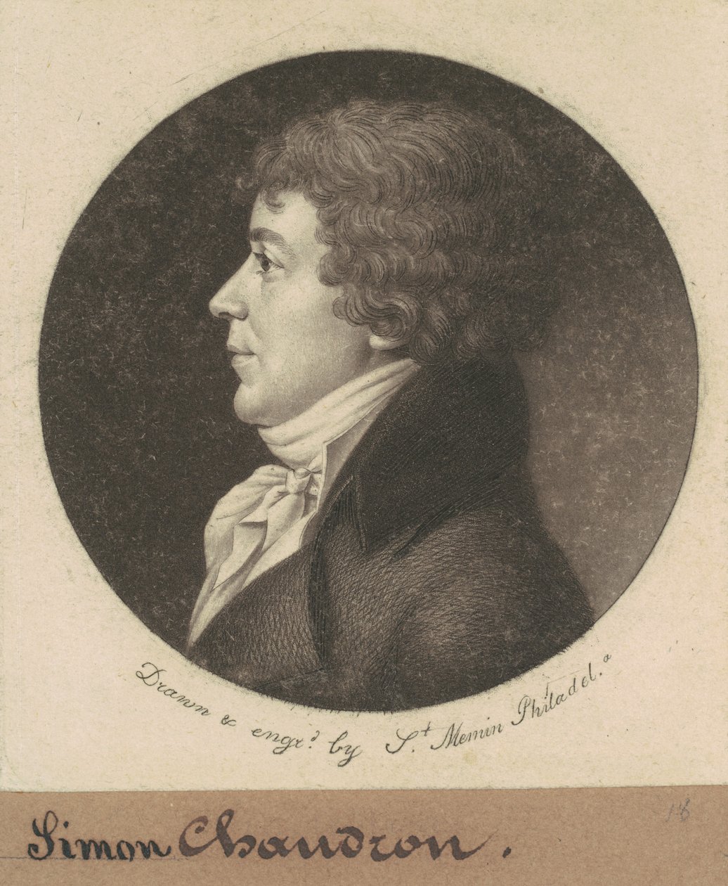 ジャン＝シモン・ショードロン 作： Charles BJ Fevret de Saint Memin