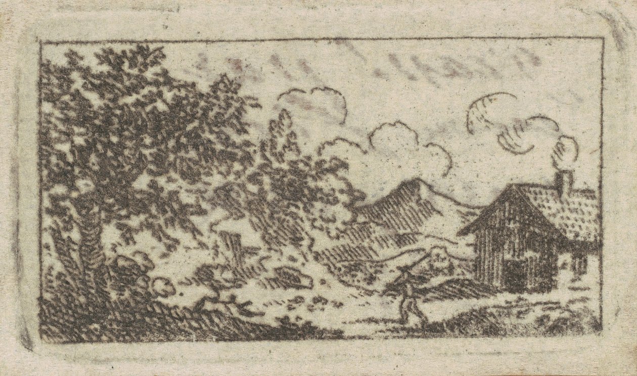 家のある風景 作： Charles BJ Fevret de Saint Memin