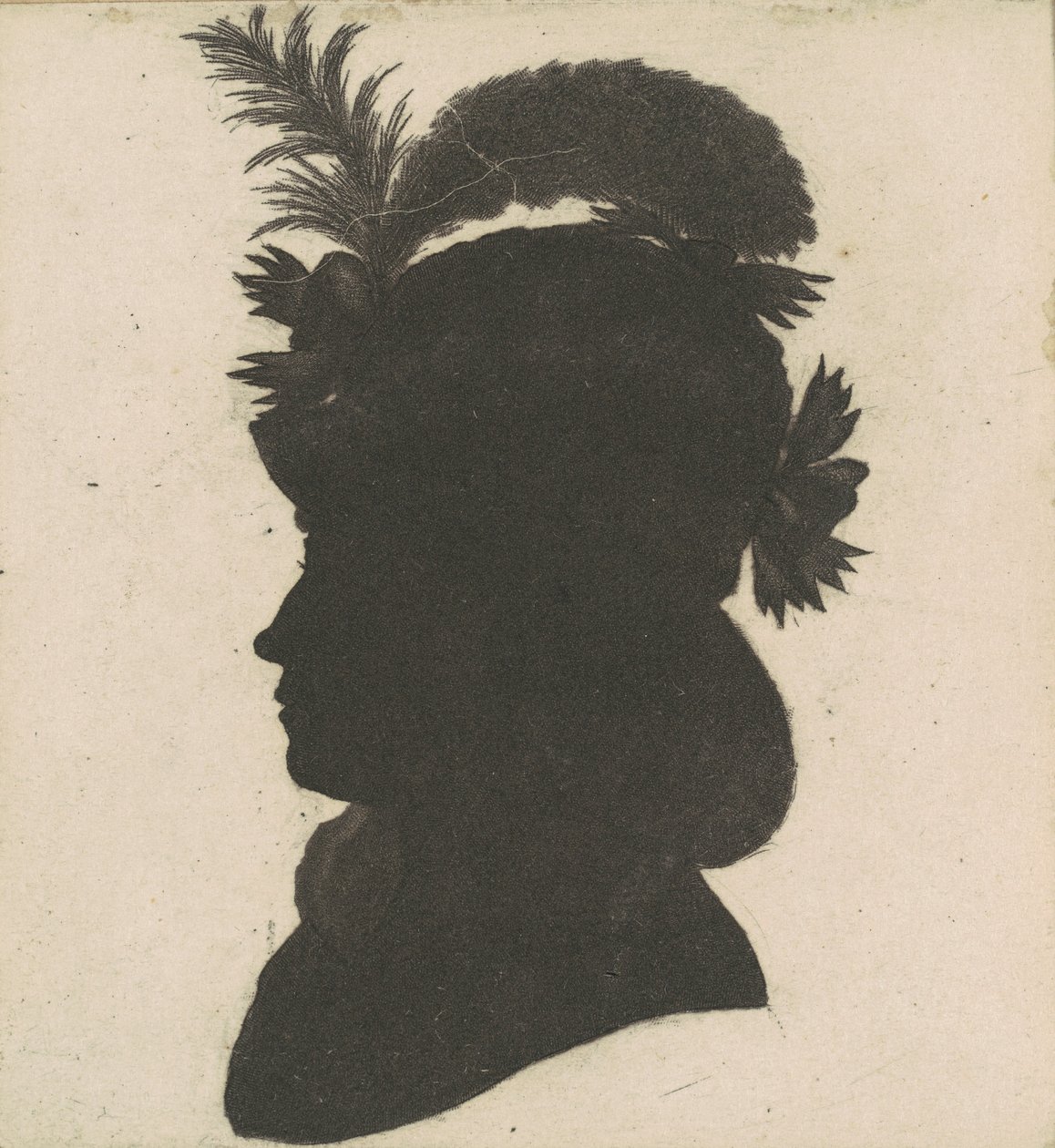 正体不明の女性のシルエット 作： Charles BJ Fevret de Saint Memin
