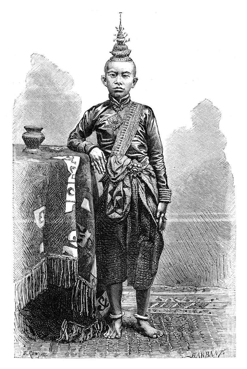 ナロドムの長男、1895年のカンボジャン。 作： チャールズ・バルバント