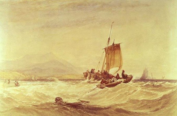 ドネガル湾、1841年頃（水彩画 作： チャールズ・ベントレー