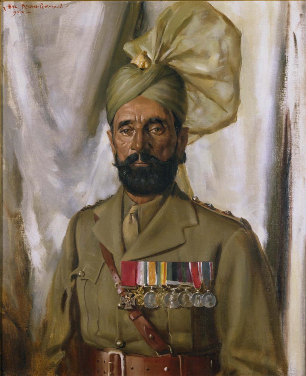 Subadar Khudadad Khan VC、第10バルーク連隊、1914-35年頃 作： チャールズ・ベヴァン