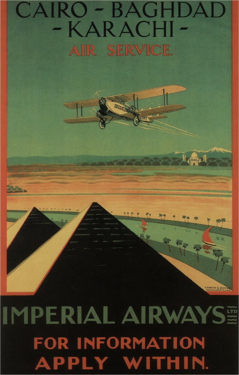 インペリアル・エアウェイズ、1926年 作： チャールズC.ディクソン