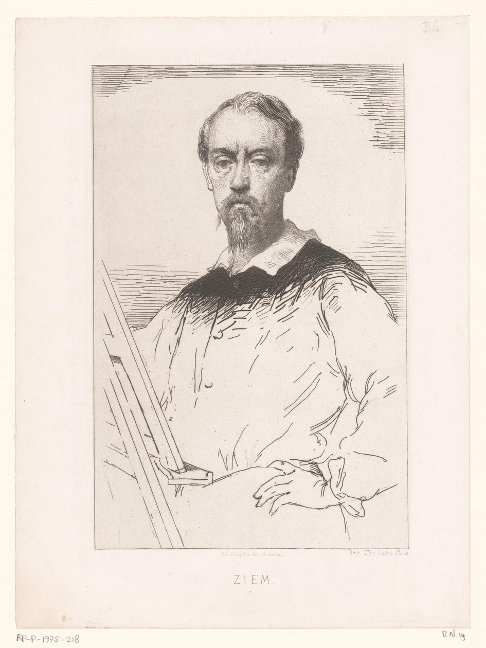 Portret van Félix François Georges Philibert Ziem エッチングとリトグラフ（シリーズタイトル） 作： チャールズ・チャップリン