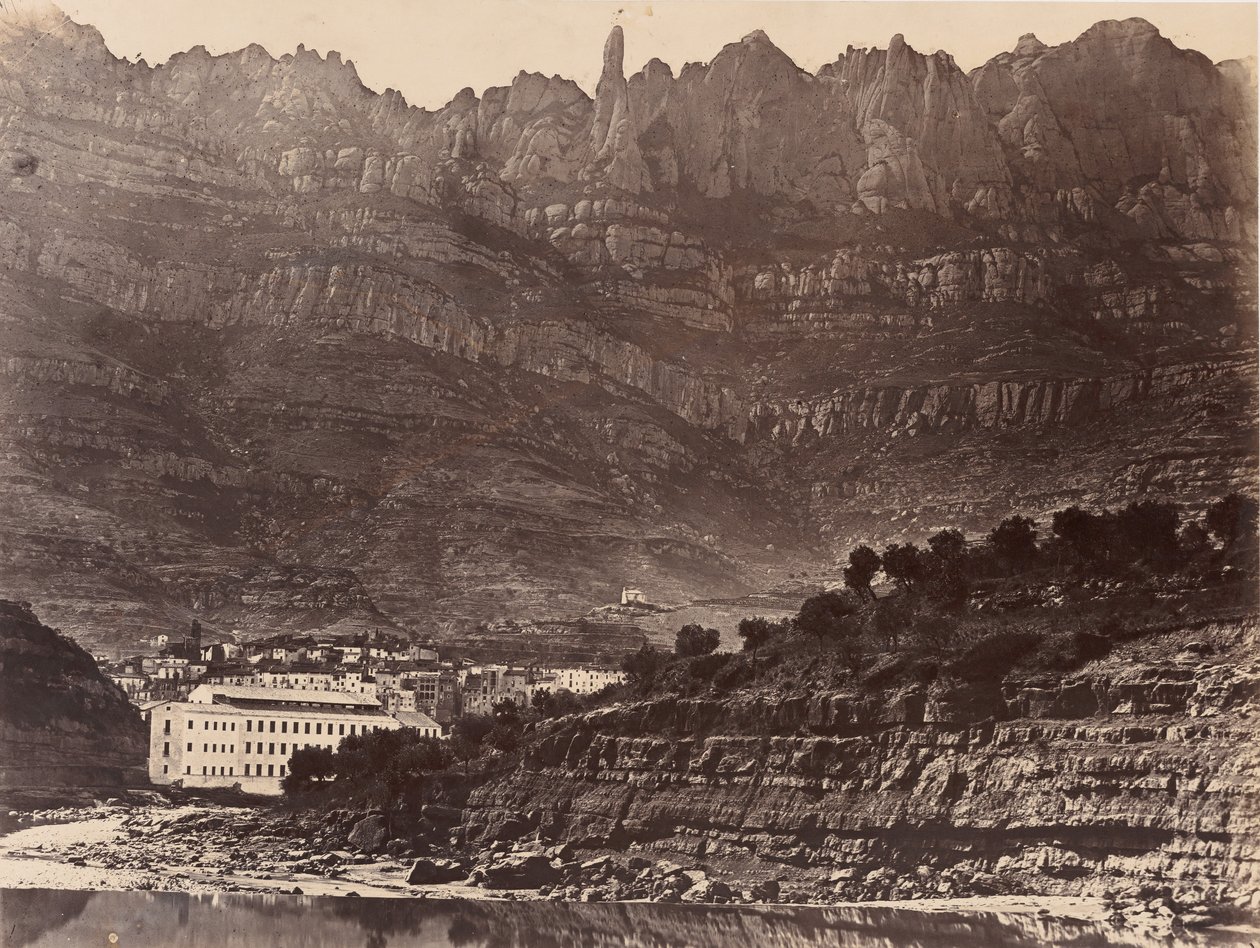 モンセラート、モニストロールからの山の全景、1860 年。 作： チャールズ・クリフォード