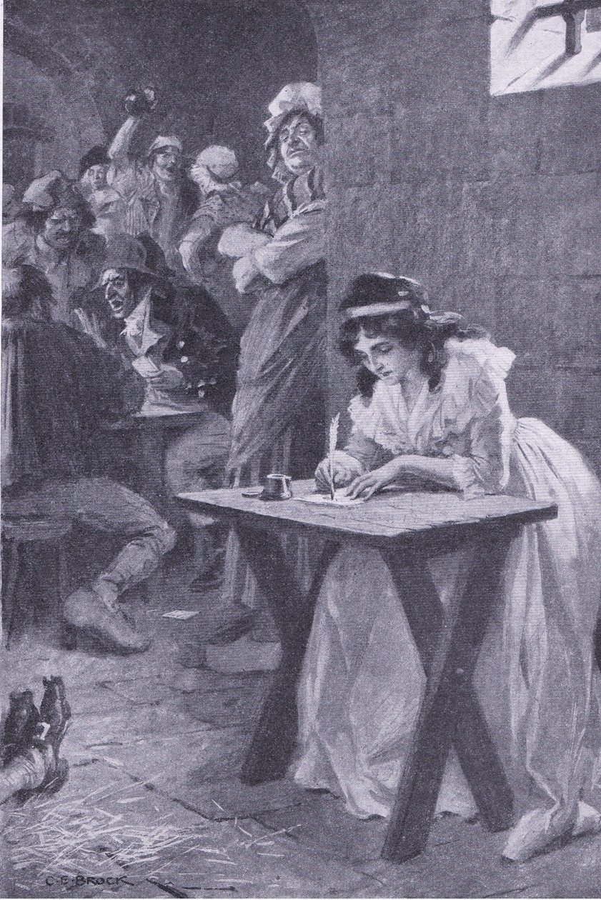 マダム・ローランドが娘に宛てた手紙（1922年発行の『マイ・マガジン』より）（リトグラフ 作： チャールズ・エドモンド・ブロック