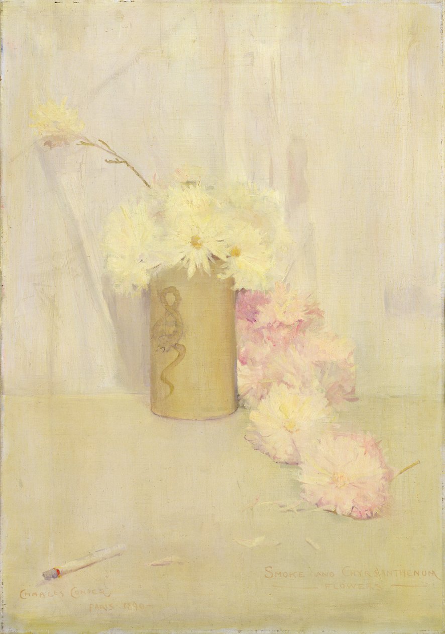 煙と菊の花 作： チャールズ・エドワード・コンダー