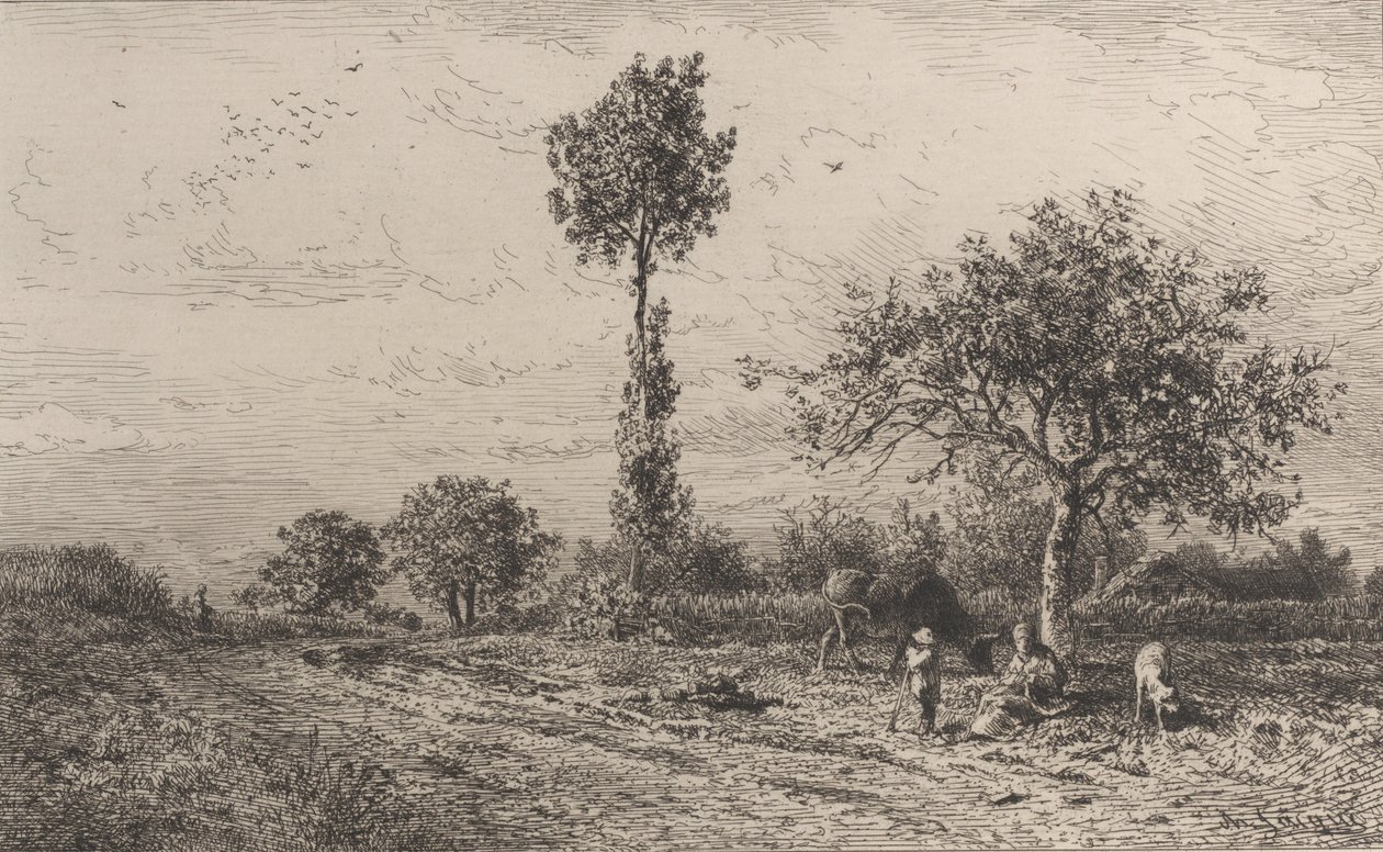 風景、1864年。 作： チャールズ・エミール・ジャック