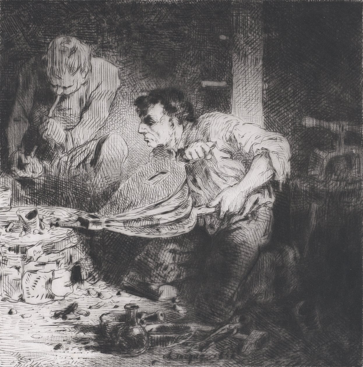 偽造者、1843年。 作： チャールズ・エミール・ジャック