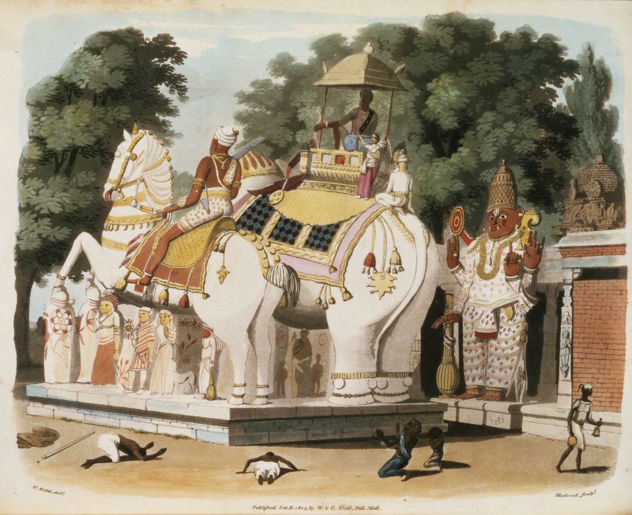 先住民はトーマスメドランド（1755-1823）1803によって刻まれた彼らの支配者に敬意を表します 作： チャールズ・エミリウス・ゴールド