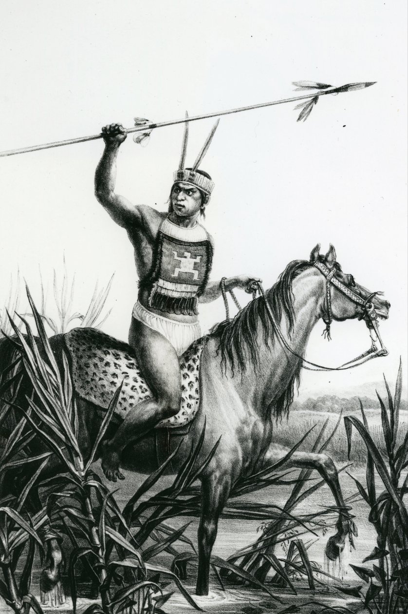 Jean Baptiste Debretによる「ピトレスクと歴史的なブラジルへの旅」のシャルルスの首長、1834年 作： チャールズエティエンヌピエールモット